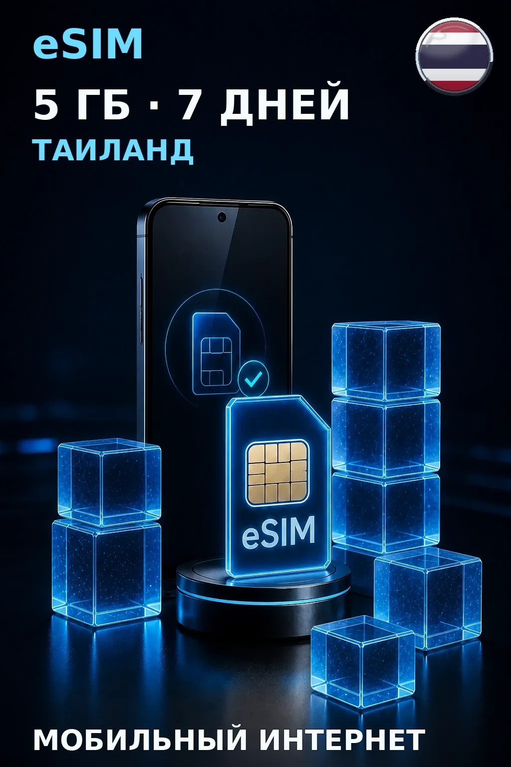 eSIM Таиланд — 5 ГБ, 7 дней — интернет