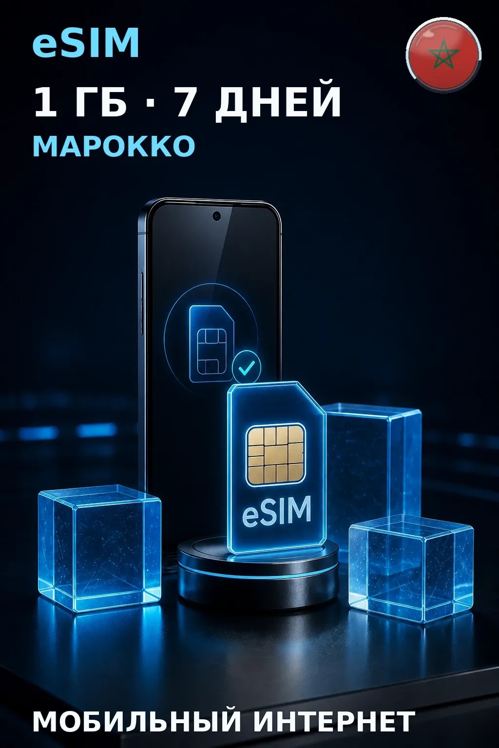 eSIM Марокко — 1 ГБ, 7 дней — интернет